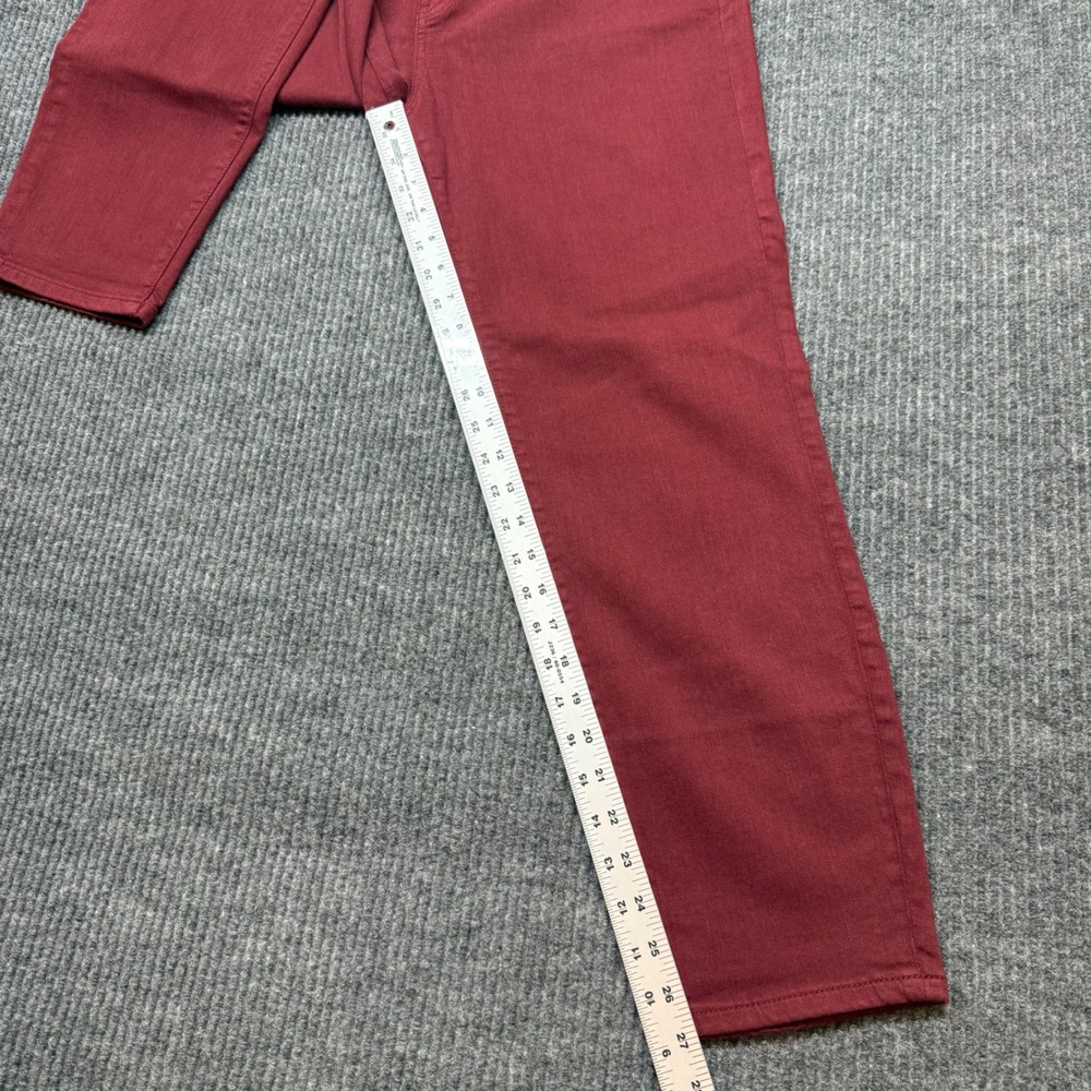 Lila Ryan Red Stretch Ankle Jeans Size 33 Slim Fit Casual Color‎ Pop Trendy - Picture 7 of 10